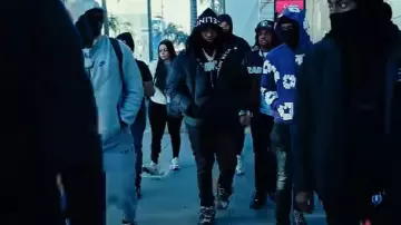 Lanvin Black & Grey 'Curb' Sneakers worn by EBK Jaaybo in EBK Jaaybo - The Biggest G (First Day Out) [Official Music Video]