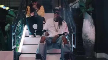 Rick Owens Black & White High-Top 'Geobasket' Sneakers worn by Wiz Khalifa in Wiz Khalifa, Plaqueboy Max - Again [Official Music Video]