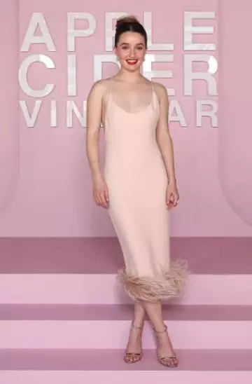 Jimmy Choo Minny Silver Sandals worn by Kaitlyn Dever at Apple Cider Vinegar Premiere on February 3, 2025