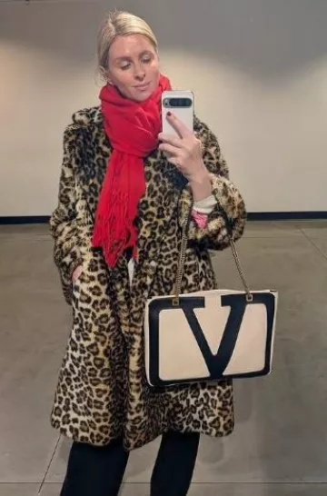 Alice + Olivia Montana Coat worn by Nicky Hilton Rothchild on her Instagram Post on January 31, 2025