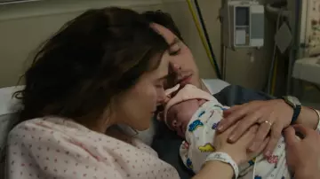 Juror #2 Movie Outfits: Justin Kemp (Nicholas Hoult) wears a grey watch in the maternity