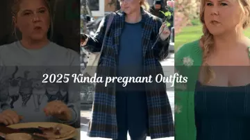 Outfits of Kinda Pregnant Movie: Amy Schumer wears Grey Cats Graphic Sweatshirt to portray Lainy Newton