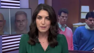 Cece Ruffle V-Neck Blouse worn by Liz Kreutz as seen in Today on February 21, 2025