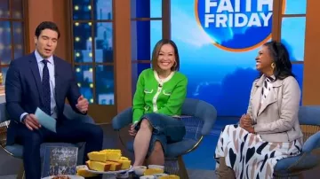 Vaqueros Culotte de tiro alto Reformation Cary usados por Eva Pilgrim como se ve en Good Morning America el 21 de febrero de 2025