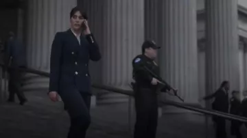 Polo Ralph Lauren Alandra Straight-leg Wool Pants worn by Alexandra Mullen (Lizzy Caplan) as seen in Zero Day (S01E01)