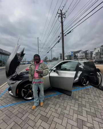 Project GR Green Camo Reversible Down Bomber Jacket worn by Offset on the Instagram account @offsetyrn
