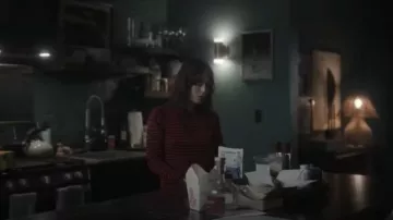 Nili Lotan Striped Crewneck Top worn by Alexandra Mullen (Lizzy Caplan) as seen in Zero Day (S01E02)