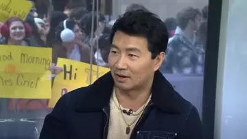 Louis Vuitton Wintery Workwear Denim Jacket worn by Simu Liu as seen in Today on  February 25, 2025