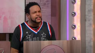 Champion Harlem Globetrotters Too Tall worn by Jawn Murray as seen in Sherri on  February 21, 2025