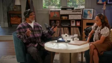 Palm Angels Plaid-Check Cardigan worn by Poppa (Damon Wayans) as seen in Poppa's House (S01E12)