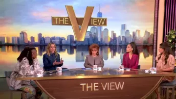 Magnolia Pearl Rose Embroidered Overalls worn by Whoopi Goldberg as seen in The View on February 26, 2025