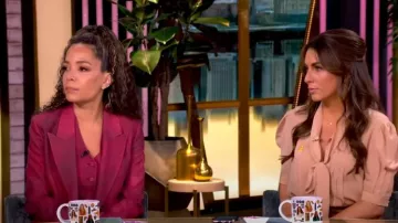 Gabriela Hearst Coleridge Vest in Bordeaux Virgin Wool worn by Sunny Hostin as seen in The View on February 26, 2025