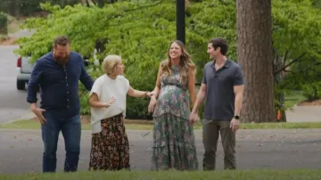 Banjanan Iris Dress, Cottage Garden worn by Mary-Claire Buck as seen in Home Town (S09E08)