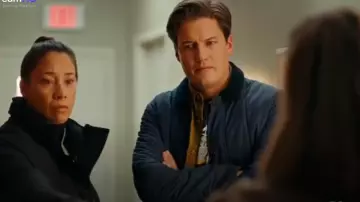 Bonobos The Quilted Barn Jacket worn by Jesse Mills (Justin Kelly) as seen in Hudson & Rex (S07E07)