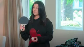 Raf Simons Consumed Penelope Hoodie worn by Kourtney Kardashian as seen in The Kardashians (S06E04)