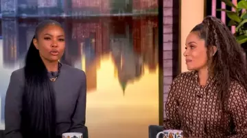 Toteme Pocket Spongy Suiting Top worn by Gabrielle Union as seen in The View on  February 27, 2025