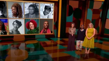 Zimmermann Belted Woven Wide-leg Pants worn by Sunny Hostin as seen in The View on February 27, 2025