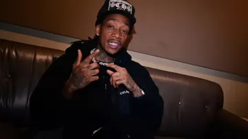 Chrome Hearts Black 'CH Miami' Trucker Hat worn by Wiz Khalifa in Wiz Khalifa - So Many Pounds Freestyle [Official Music Video]