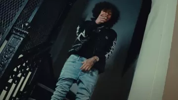 Wes Lang T-Shirt Noir à Manches Longues Reaper Logo porté par DD Osama dans DD Osama - BLRRD BLRRD