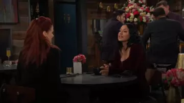 Galvan Freya Dress worn by  Audra Charles(Zuleyka Silver) as seen in The Young and the Restless on  February 28, 2025