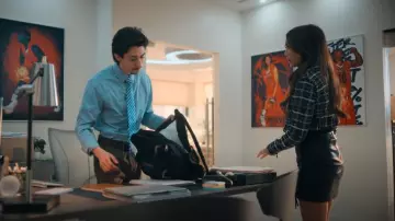 Ramy Brook Ryder Mini Skirt worn by Ali Lee (Brenda Song) as seen in Running Point (S01E03)