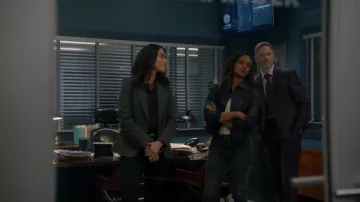 Smythe Duchess Blazer worn by Angela Lopez (Alyssa Diaz) as seen in The Rookie (S07E07)
