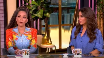 TWP Next Ex Stripe Crop Button-Up Shirt worn by Alyssa Farah as seen in The View on February 28, 2025