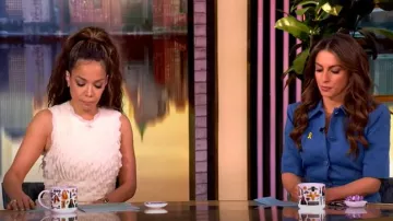 Maelys layered Scalloped Cotton-blend Top worn by Sunny Hostin as seen in The View on March 3, 2025