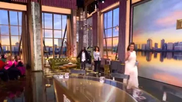 Ulla Johnson Willa Scalloped Ruffle Maxi Skirt worn by Sunny Hostin as seen in The View on  March 3, 2025