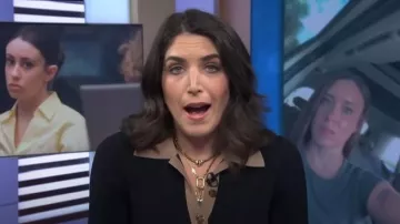 Reiss Mia Two-Tone Knit Shirtdress worn by Liz Kreutz as seen in Today on March 4, 2025