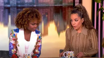 Alice + Olivia Denny Notch-Collar Boyfriend Blazer worn by Karine Jean-Pierre as seen in The View on  March 4, 2025