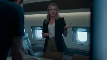 Veronica Beard Sid Sleeveless Pullover worn by Rebecca Henderson (Melissa Roxburgh) as seen in The Hunting Party (S01E01)