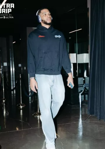 Gallery Dept. Washed Blue 'LA Flare' Jeans worn by Miles Bridges on the Instagram account @hornets