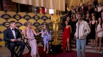 Vestido Allaria de la Reforma usado por Lara Spencer como se vio en Good Morning America el 28 de febrero de 2025
