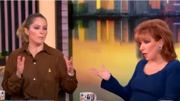 TWP Little Big Joe Suede Jacket worn by Sara Haines as seen in The View on March 5, 2025