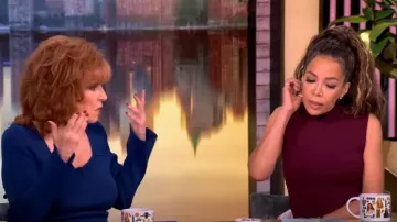 Elie Tahari The Sydney Rib Sweetheart Sweater worn by Joy Behar as seen in The View on March 5, 2025