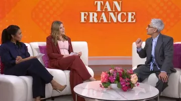 Pantalón de pierna ancha de crepé fluido Lela Rose usado por Jenna Bush Hager como se ve en Today with Jenna & Friends el 5 de marzo de 2025