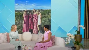 Leo Lin Cleo Appliqué Midi Dress worn by Tamron Hall as seen in Tamron Hall Show on March 5, 2025