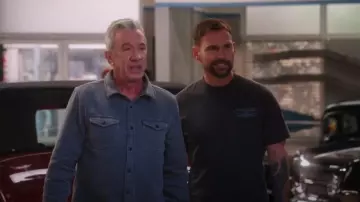 Outerknown Chroma Blanket Shirt In Faded Black worn by Matt (Tim Allen) as seen in Shifting Gears (S01E07)
