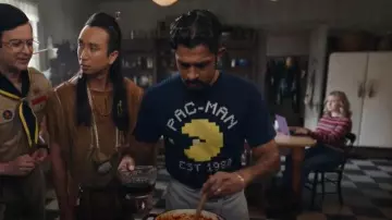 Pac-Man Est 1980 Video Game T-Shirt worn by Jay Arondekar (Utkarsh Ambudkar) as seen in Ghosts (S04E13)