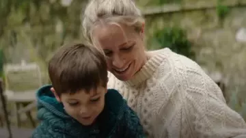 Aran O'Brien Clan Sweater worn by Maddie Wilson (Niamh Algar) as seen in Playing Nice (S01E03)