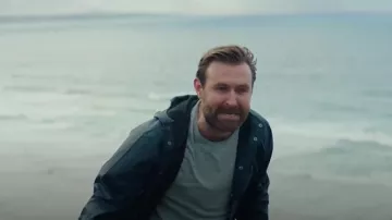 Rains Long Jacket worn by Miles Lambert (James McArdle) as seen in Playing Nice (S01E04)