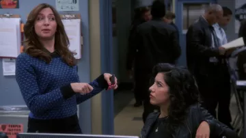 Marc by Marc Jacobs Luna Jacquard Sweater worn by Gina Linetti (Chelsea Peretti) in Brooklyn Nine-Nine (S01E10)