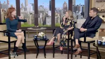 Donna Karan New York Boat-Neck Sheath Green Dress worn by Marilu Henner as seen in LIVE with Kelly and Ryan