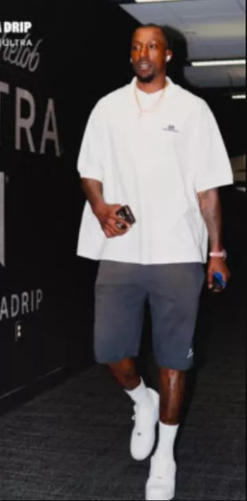 Short Balenciaga noir délavé « Unity Sports Icon » porté par Kentavious Caldwell-Pope sur le compte Instagram @orlandomagic