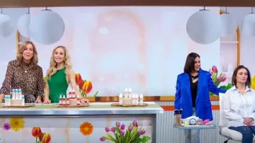 Alice + Olivia Chara Croc-Embossed Minidress worn by Whitney Bower as seen in Good Morning America on March 6, 2025