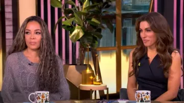 Theory Wrap Top worn by Alyssa Farah as seen in The View on March 6, 2025