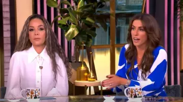 Milly Liv Grand Foliage Pleated Dress worn by Alyssa Farah as seen in The View on  March 7, 2025