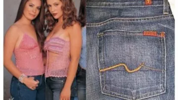 7 For All Mankind vintage low-rise bootcut stretch jeans worn by Phoebe Halliwell (Alyssa Milano) in Charmed (S04Promo)