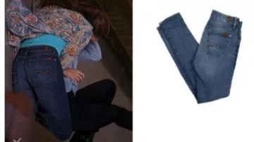 7 For All Mankind vintage dark wash slim fit denim jeans worn by Phoebe Halliwell (Alyssa Milano) in Charmed (S04E02)
